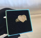 Pink Diamond Heart 18K Gold Ring