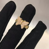 Diamond Butterfly 18K Gold Ring