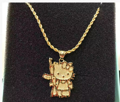 Hello Kitty AK 18K Gold Necklace