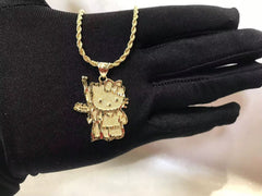 Hello Kitty AK 18K Gold Necklace