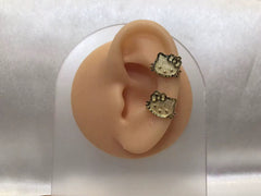 Hello Kitty 18K Gold Earrings