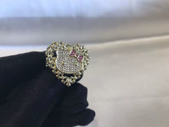 Hello Kitty Heart Diamond Rolex Style Ring
