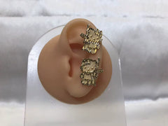 Hello Kitty AK 18K Gold Earrings