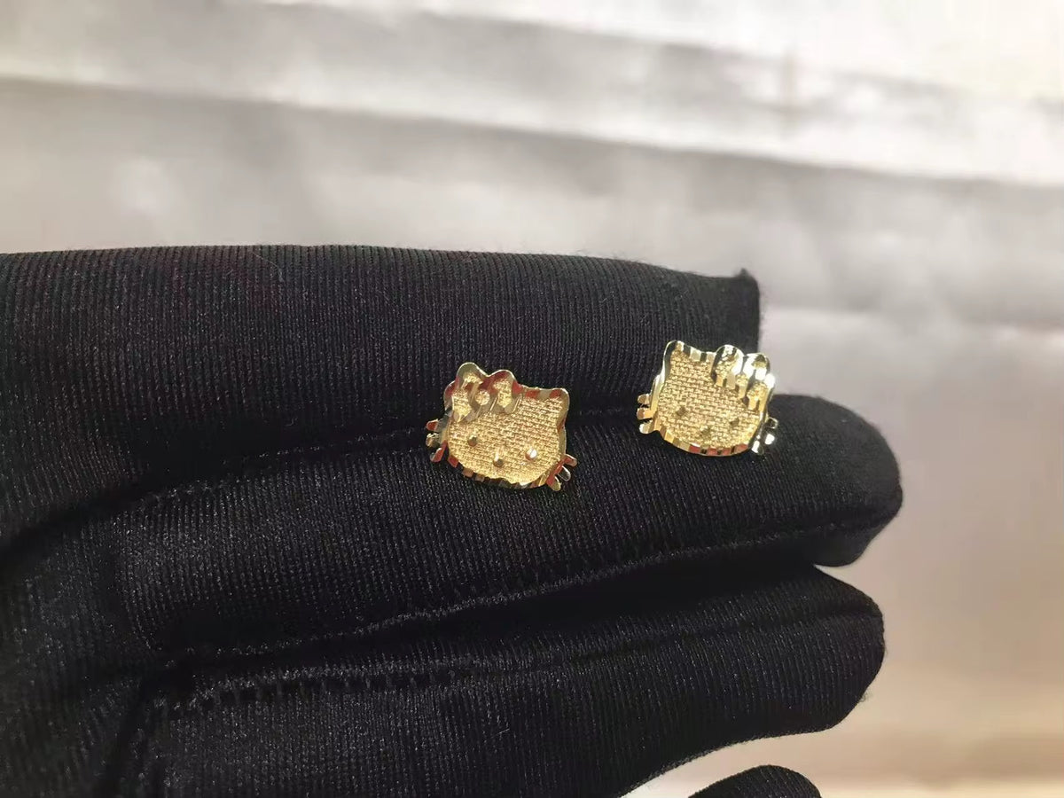 Hello Kitty 18K Gold Earrings