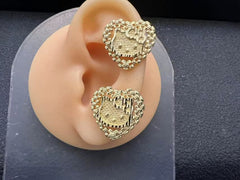 Hello Kitty Rolex Style 18K Gold Earrings